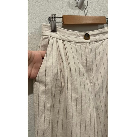 ASOS Beige Striped Wide Leg Pant - Picture 7 of 8